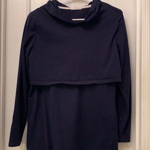 Nursing hooded pullover